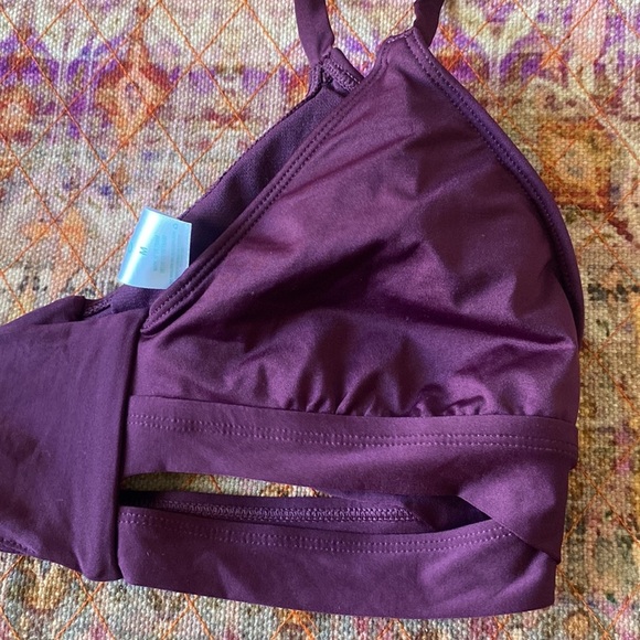 Kona Sol,wrap bikini swimwear/swimsuit top, in purple,padded removable c… - Picture 7 of 7